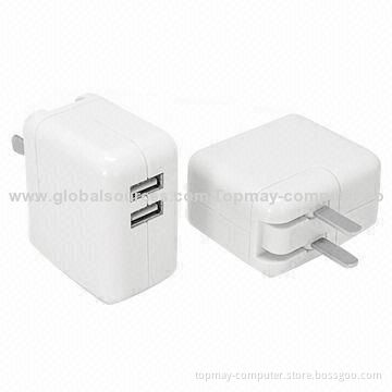 USB Travel Charger with 100 to 240V AC Input Voltage and 5V DC, 2A Output